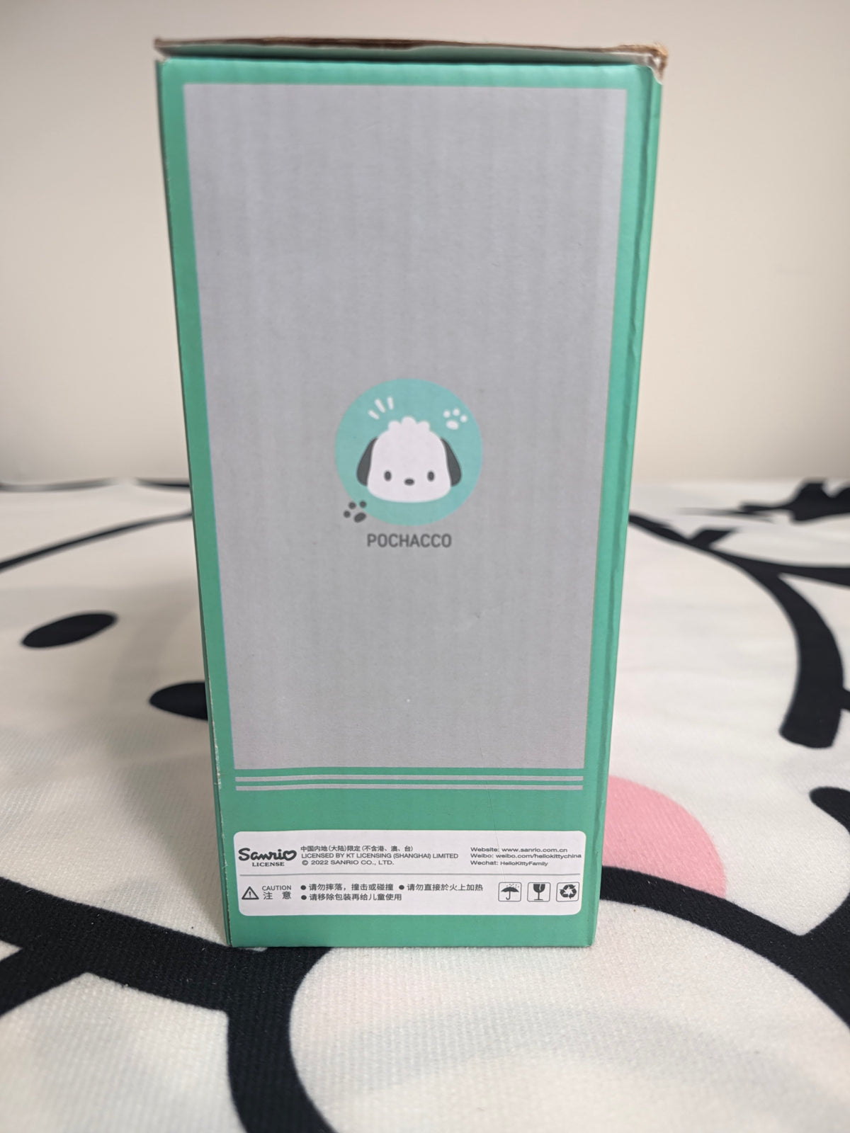 Pochacco Thin Glass Cup with Stirrer Licensed