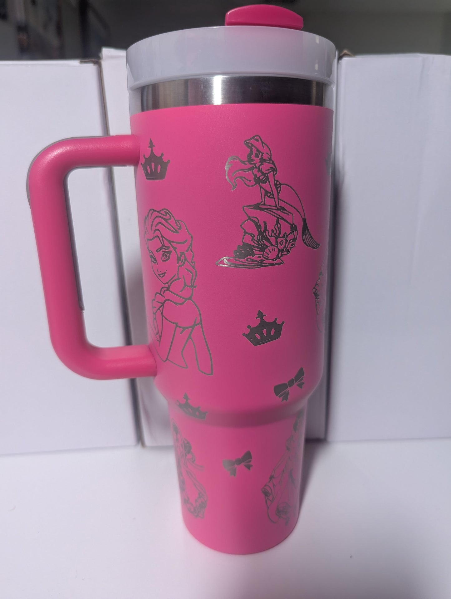 Dark Pink D*sney Princess Stanley Tumbler