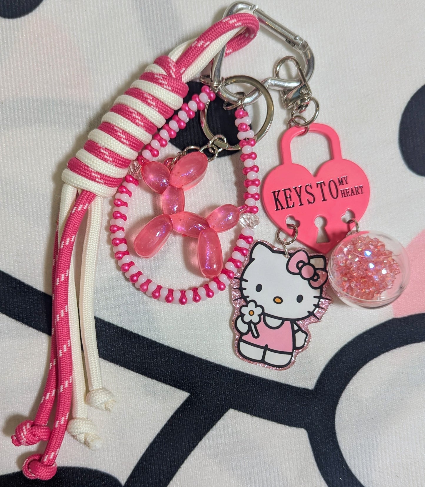 Hot Pink HK Bag Charm