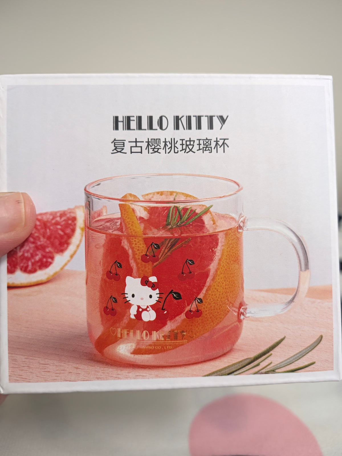 Hello Kitty Cherry Glass Cup Licensed