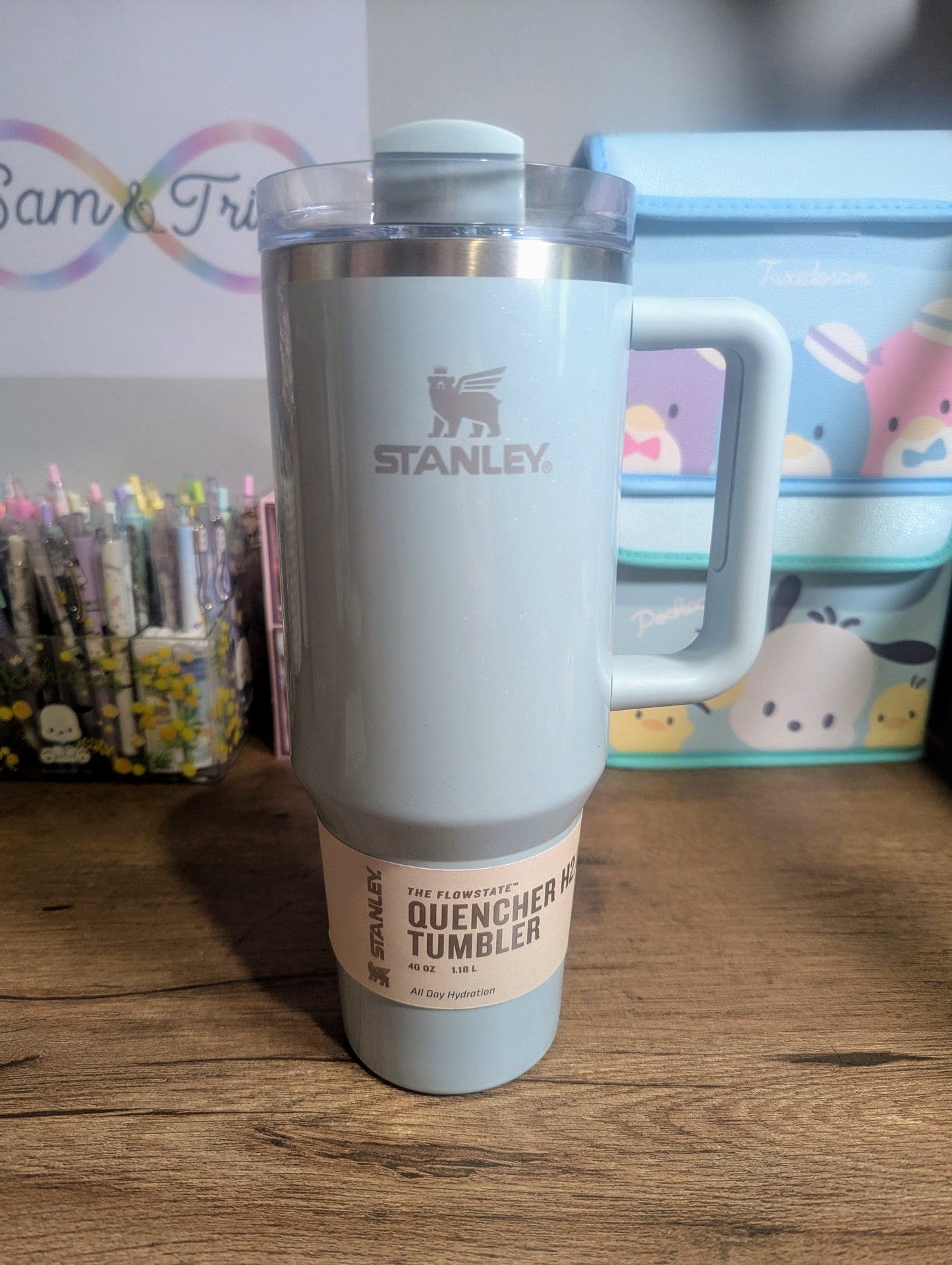 Sparkling Light Blue Stanley Tumbler