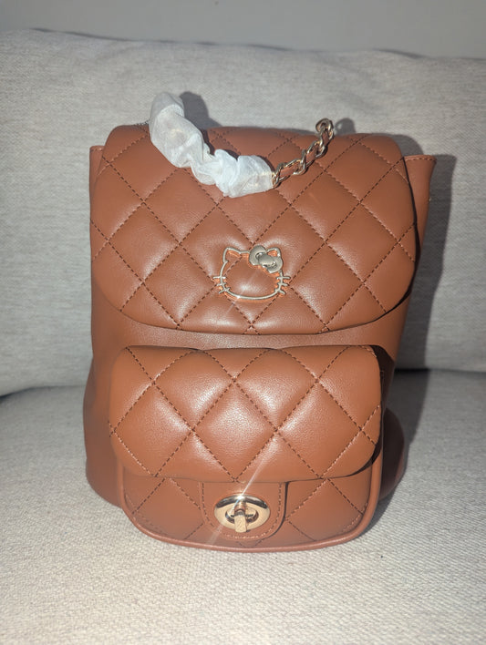 Luxury Brown and Gold HK Backpack