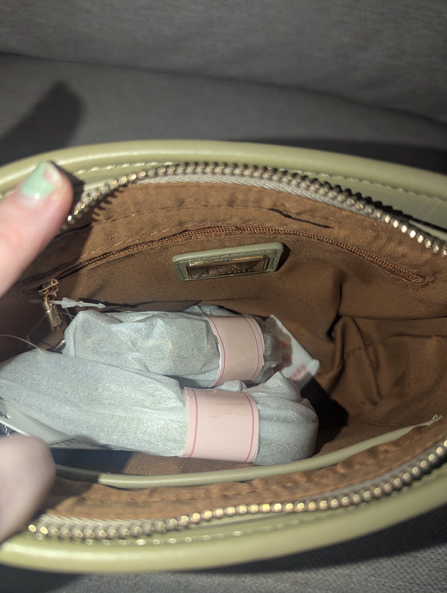 Luxury Green and Gold HK Purse