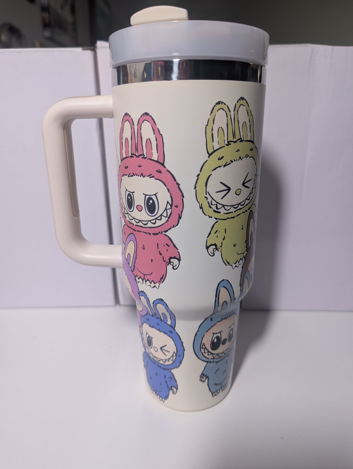White Labubu Stanley Tumbler