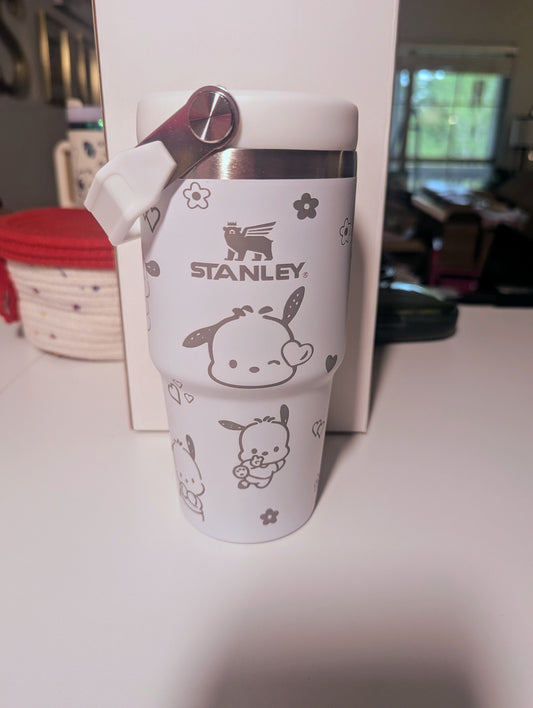 White Pocha Stanley Tumbler