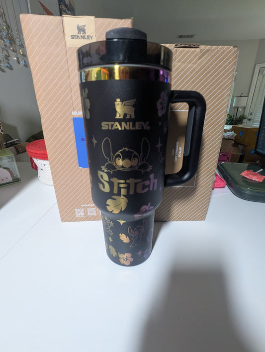 Iridescent Black St*tch Stanley Tumbler
