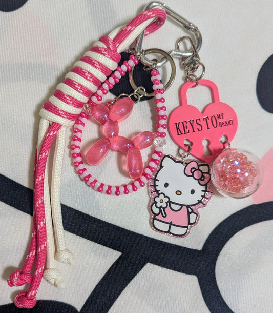 Hot Pink HK Bag Charm