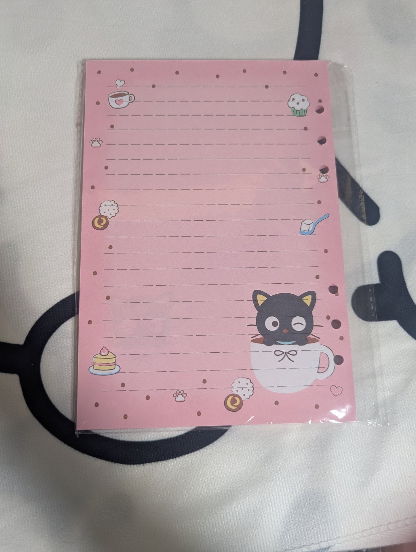 Pink Chococat Binder and Paper